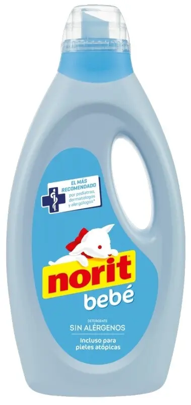 Norit Bebé Detergente Líquido 1,125L 32 Lavados – Cuidado Suave para la Ropa de tu Bebé