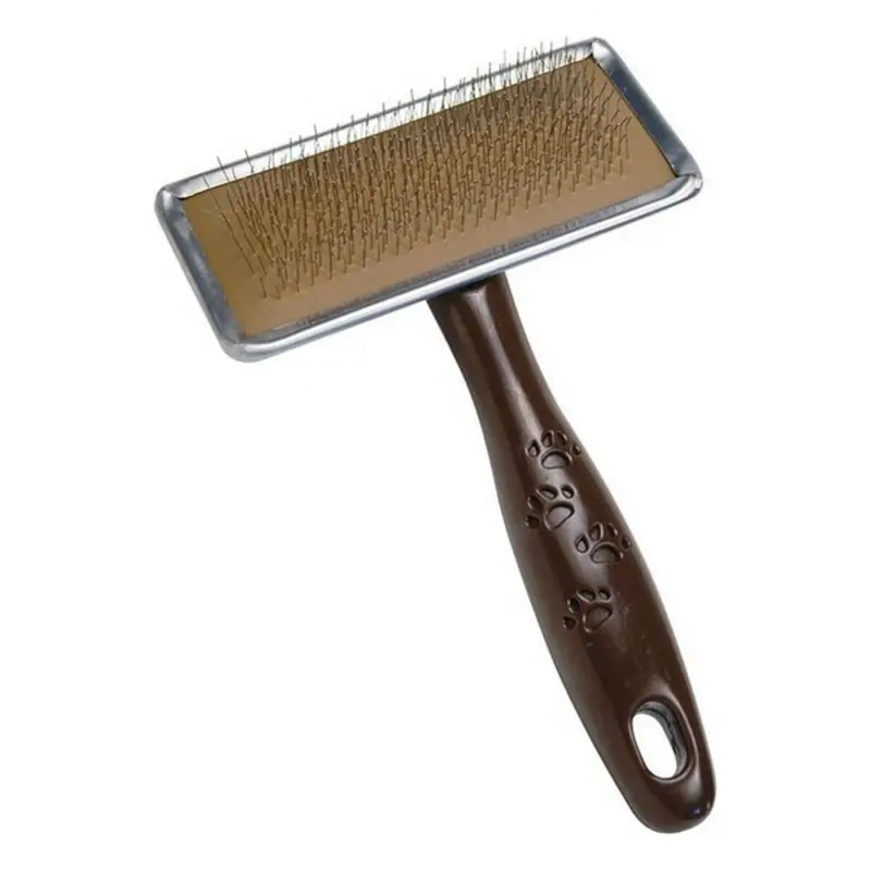 NOVA ENGEL Carda Rectangular Blanda M - Cepillo Desenredante para Perros y Gatos