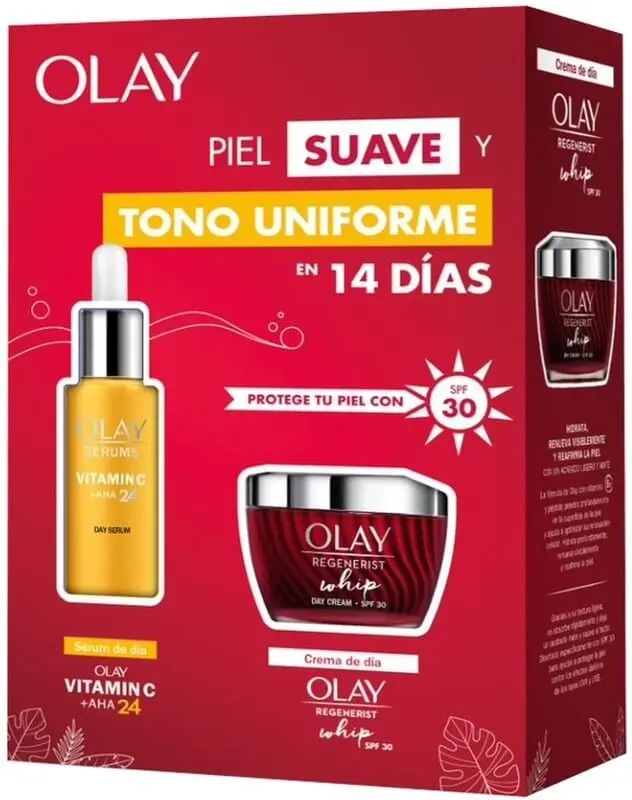 Olay Estuche Crema Regenerist Whip Dia SPF30 50 Ml + Serum Vitamin C 40 ml