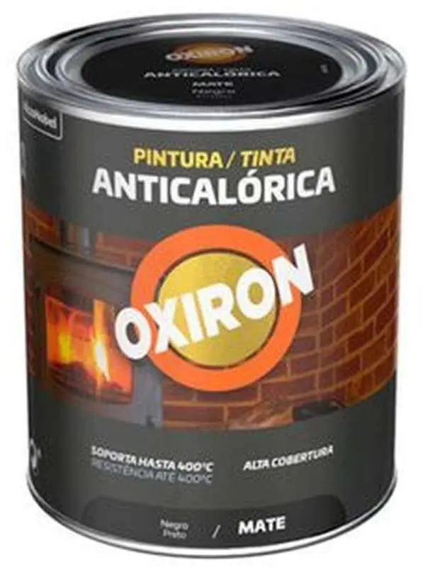 Oxiron Titan Pintura Anticalórica Negra Mate 750 ml – Alta Resistencia Hasta 600 °C