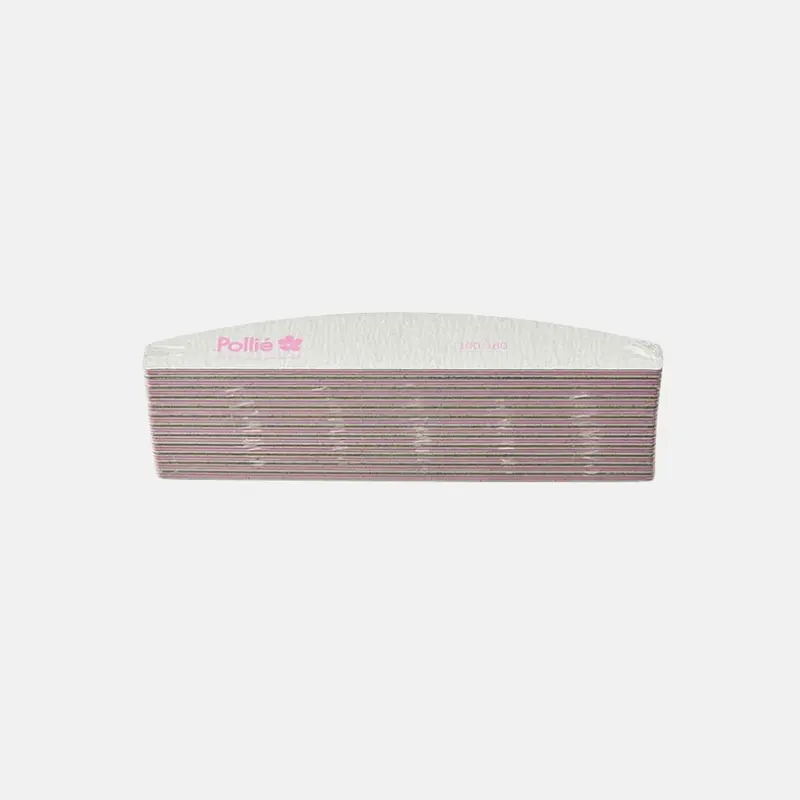 Pack 12 Limas 100/180 Zebra Acolchada Media Luna - Pollié