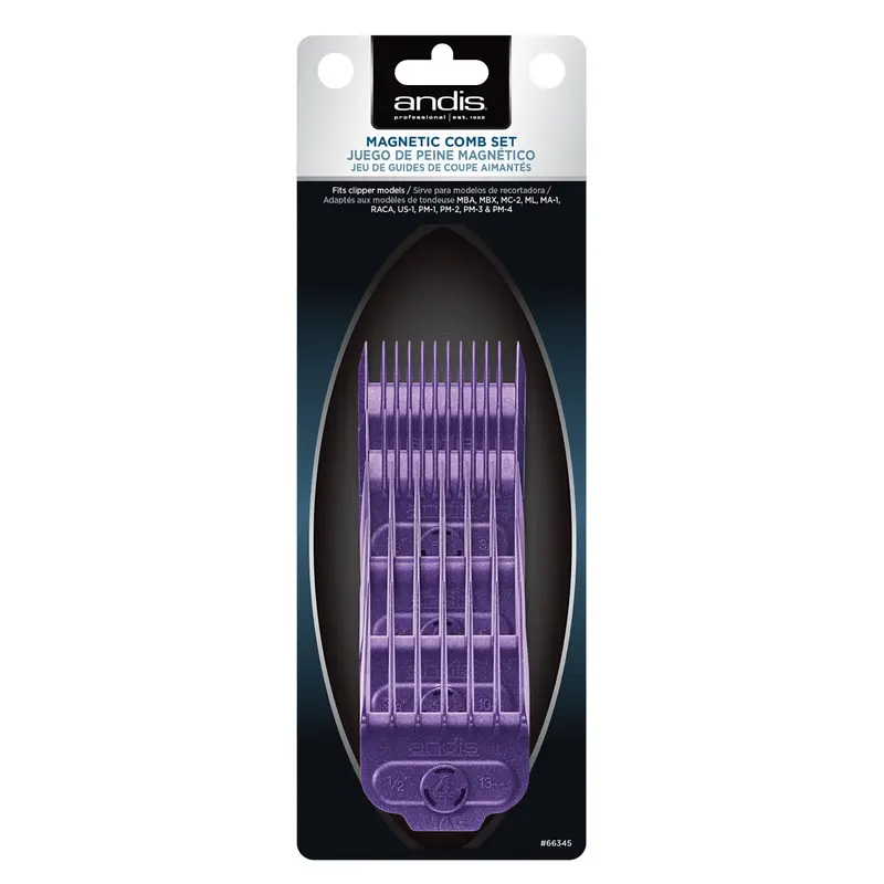 Pack 5 peines Andis Magnéticos Nano Silver
