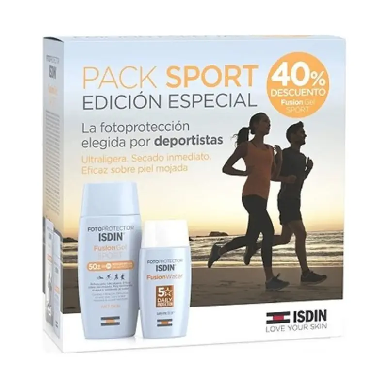 PACK FOTOPROTECCIÓN ISDIN FUSION WATER MAGIC + SPORT GEL PVP ESPECIAL