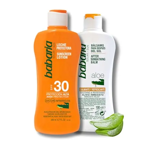 Pack Protección Solar Babaria SPF 30 - Leche Corporal + After Sun Aloe Vera