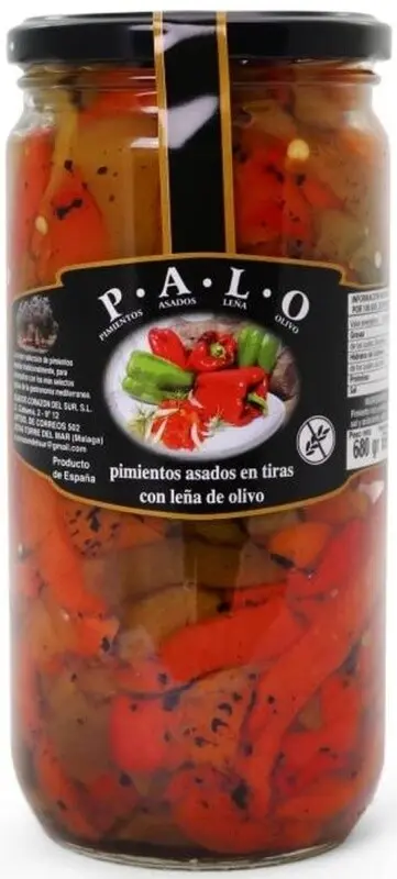 PALO Pimientos Asados en Tiras con Leña de Olivo 680G