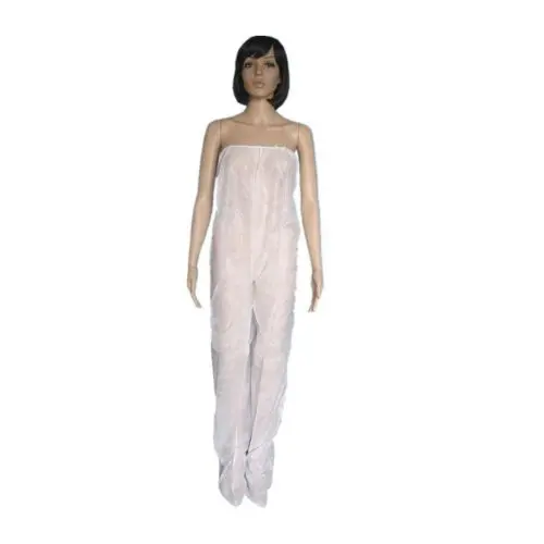 Pantalón de presoterapia en polipropileno de 30g blanco, paquete 10 unidades