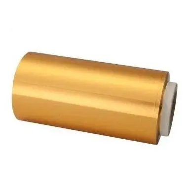 Papel Aluminio Eurostil color dorado ancho 13cm x 90 metros longitud aprox, grosor 13 micras