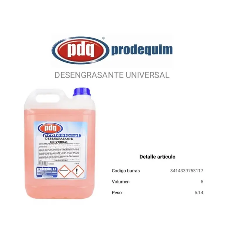 PDQ Desengrasante Universal 5 l