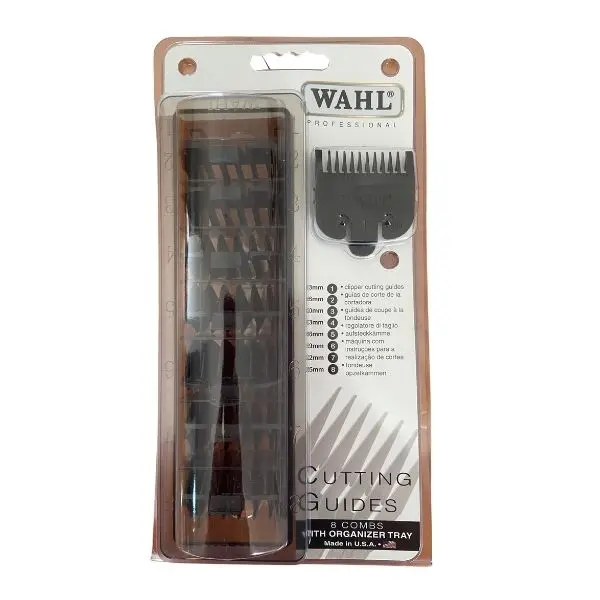 Peines plástico Wahl color negro pack+organizador