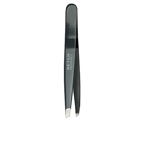 Pinza de Depilar Punta Oblicua Acero Inoxidable Esmaltado 9,7 cm