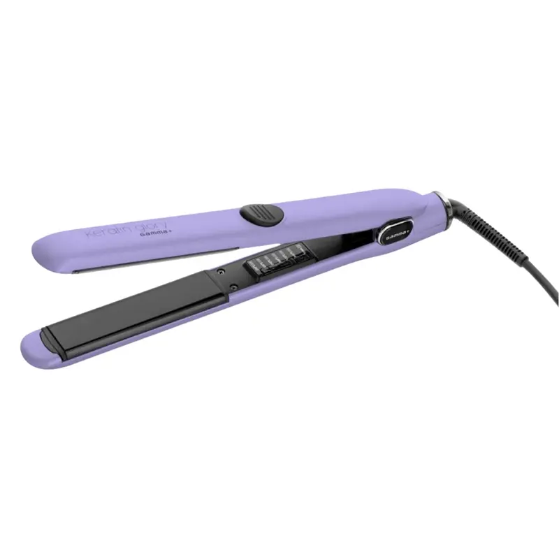 Plancha Profesional Gamma+ Keratin Glory color lila mate