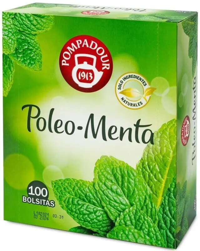 Pompadour Infusión Poleo - Menta 100 Bolsitas