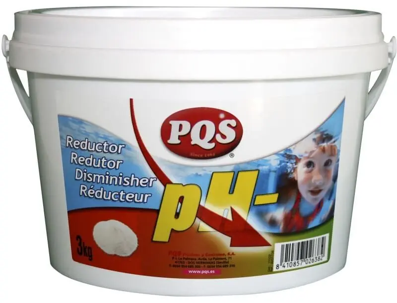 PQS pH- Reductor para Piscinas 3 kg – Control Preciso del pH para un Agua Cristalina y Saludable