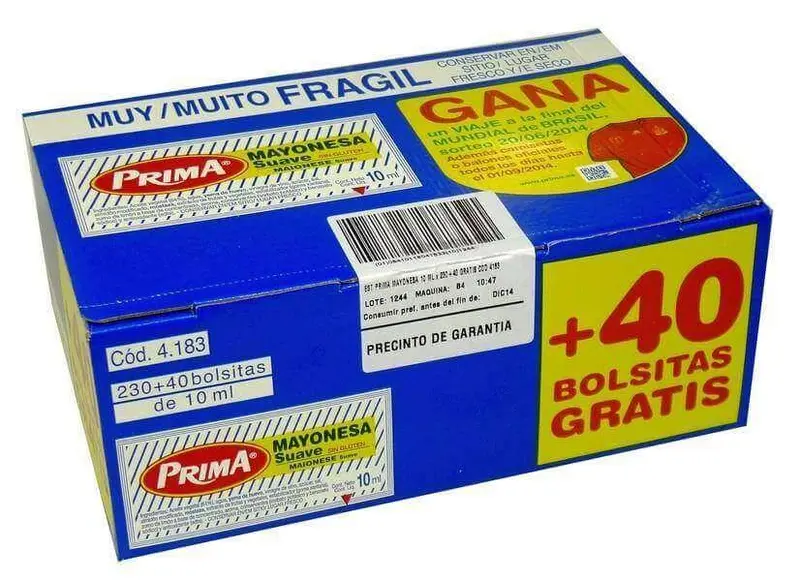 Prima Mayonesa Caja 270 SB 12,60 Gr