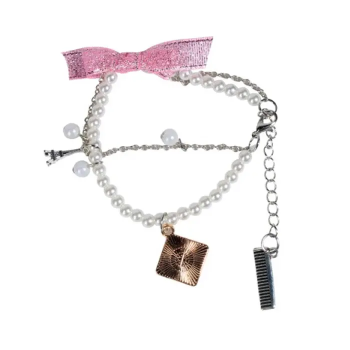 Pulsera de Perlitas con Adornos Colgantes - Lote 2 Piezas