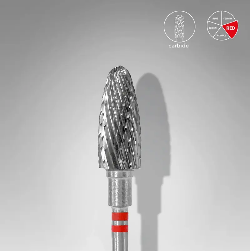 .Puntas De Carburo para zurdos Roja, «Maíz» 6 Mm