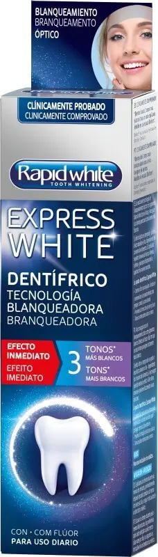 Rapid White Dentífrico Express White - Tecnología Blanqueadora 75 Ml