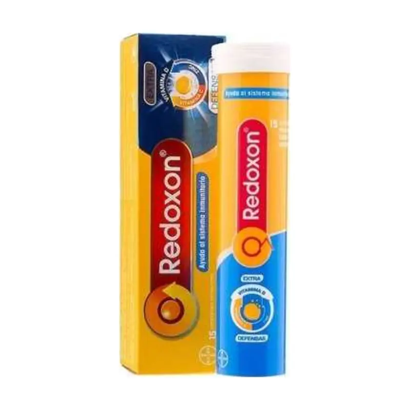 REDOXON EXTRA DEFENSAS VITAMINA C + ZINC  15 COMPRIMIDOS EFERVESCENTES SABOR NARANJA