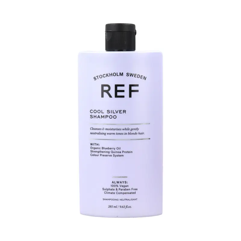 REF Care Cool Silver Shampoo para Cabello Rubio, Gris y Blanco 285ml