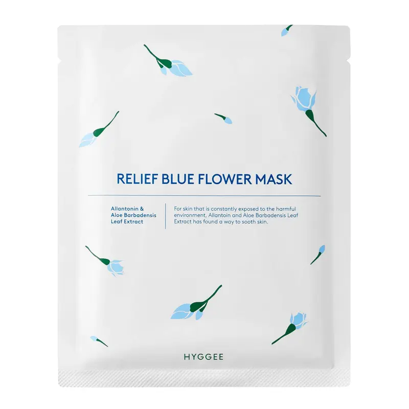 RELIEF BLUE FLOWER MASK