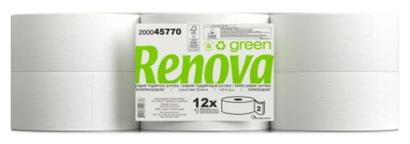 Renova Green Jumbo Papel Higiénico 180M 12U