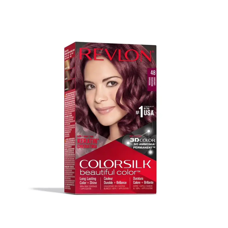 Revlon Colorsilk Beautiful Color Tono 48 Borgoña - Tinte Permanente sin Amoníaco