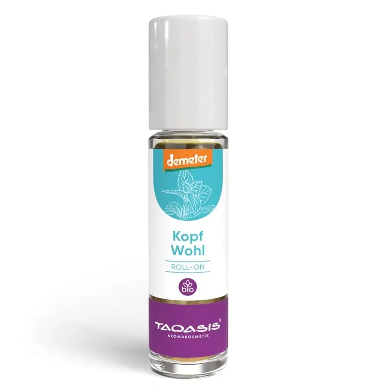 Roll-on Alivio del Dolor de Cabeza Taoasis - Menta, Mejorana y Melisa 10 ml