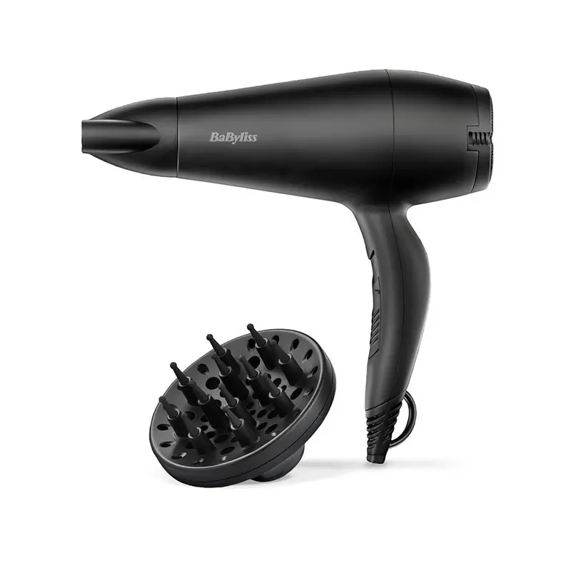 Secador Babyliss D215DE 2000W con Difusor Negro - Pack 2 Unidades