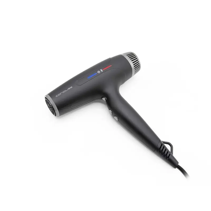 Secador Typhoon Black Chrome Corioliss