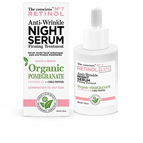 Sérum Nocturno Antiarrugas con Retinol 0,5% y Granada Ecológica 30 ml