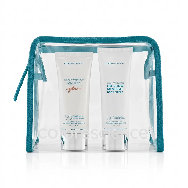 Set Body Shield Glow + No-Show Mineral SPF 50 Colorescience (90 ml + 120 ml) + neceser de regalo