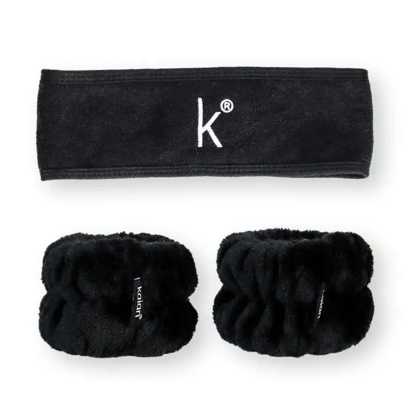 Set Cinta + muñequeras negra - Kaian