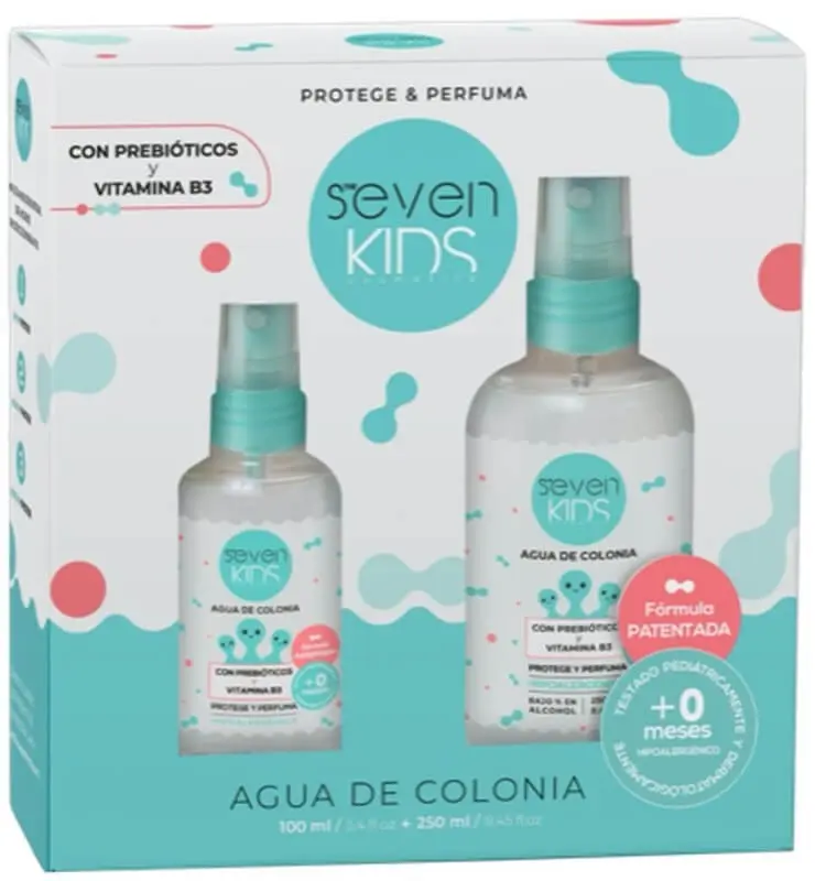 Seven Kids Agua de Colonia Pack 100 ml + 250 ml - Fragancia Suave y Cuidado Delicado para los Más Pequeños