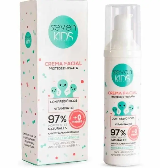 Seven Kids Crema Facial para Bebés y Niños 50 ml - Hidratación y Protección Diaria con Ingredientes Naturales