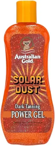 Solar Dust Dark Tanning Power Gel 236 ml - Acelerador de Bronceado con Shimmer Dorado
