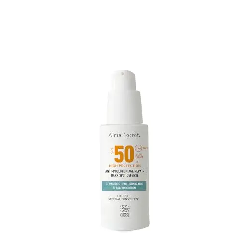 Solar Facial Natural SPF50 Ceramidas Antimanchas Oil-Free 50ml - Alma Secret