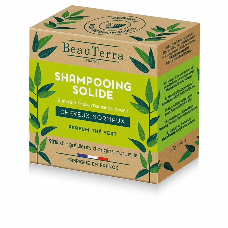 SOLIDE Champú Sólido Té Verde 75g - Limpieza Natural