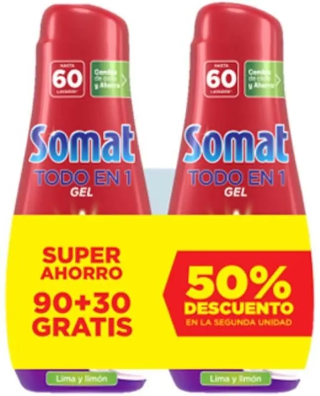 Somat Gel Todo en 1 Lima y Limón 90+30 Lavados