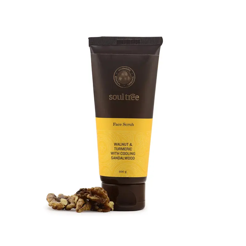 Soultree Exfoliante Facial Nuez, Cúrcuma y Sándalo 100 gr