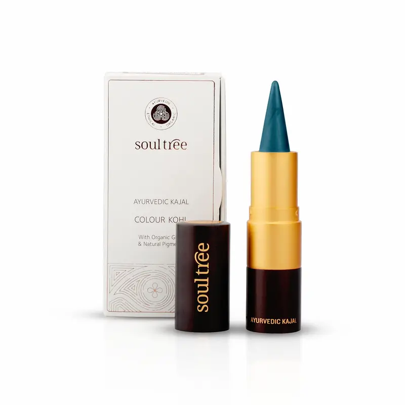 Soultree Kajal Turquesa Caribe - Maquillaje Ayurveda Natural
