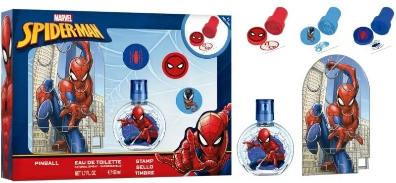 Spiderman Estuche Colonia 50 Ml + Pinball + Sellos