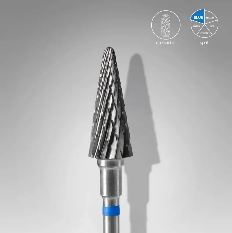 STALEKS EXPERT Fresa de carburo tipo cónica azul/verde, diámetro