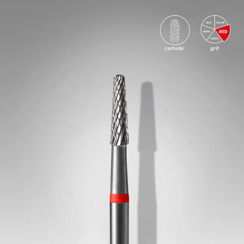 STALEKS EXPERT Fresa de carburo tipo cono roja