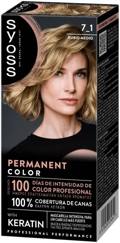 Syoss Permanent Color 7-1 Tinte para Cabello 1 ud