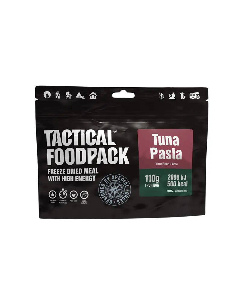 Tactical Foodpack Pasta con Atún Liofilizada - Comida Táctica Ultraligera 140g