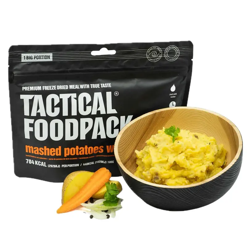 Tactical Foodpack Pollo con Puré de Patatas Liofilizado - 506 kcal en 115g para Senderismo