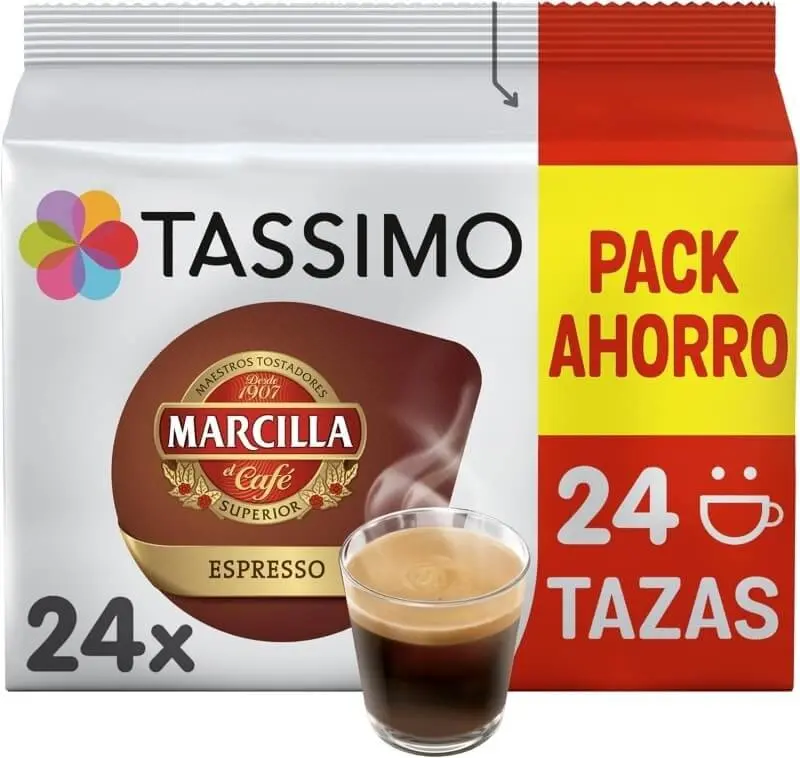 Tassimo Marcilla Espresso Cápsulas de Café 24 Tazas – Sabor Intenso en Cada Sorbo