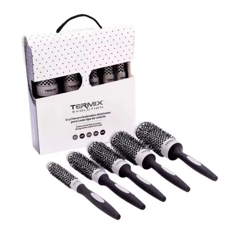 Termix Pack 5 Cepillos Evolution Basic, cabello grosor medio