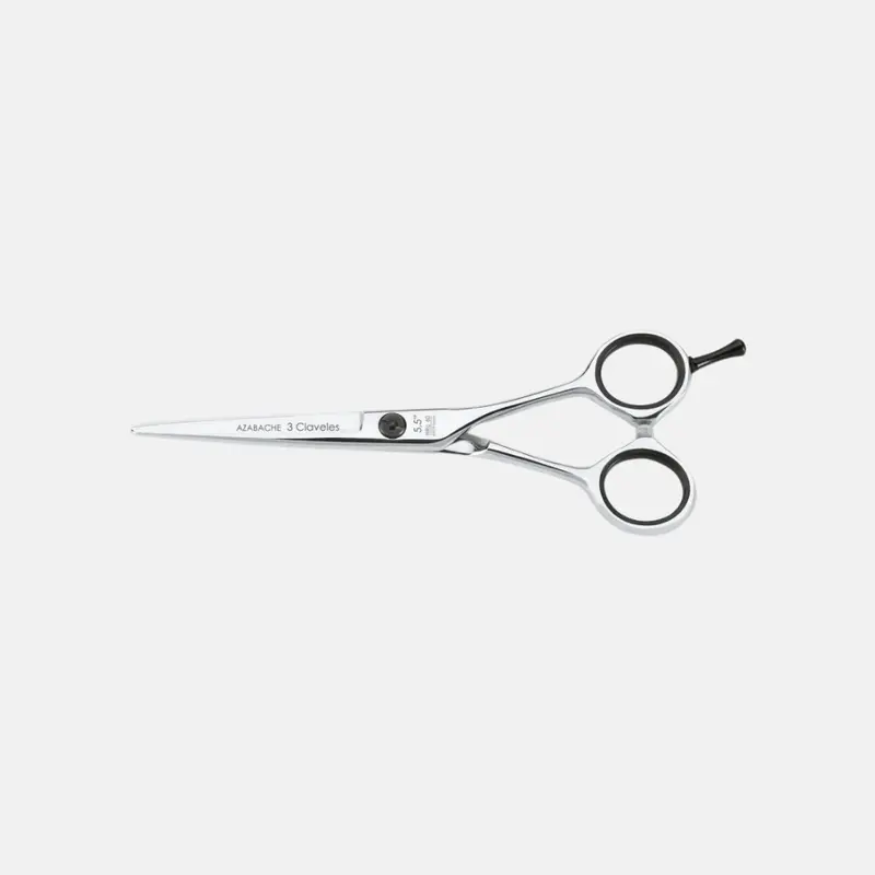 Tijera de Peluqueria Profesional Azabache 5.5" - 3 Claveles