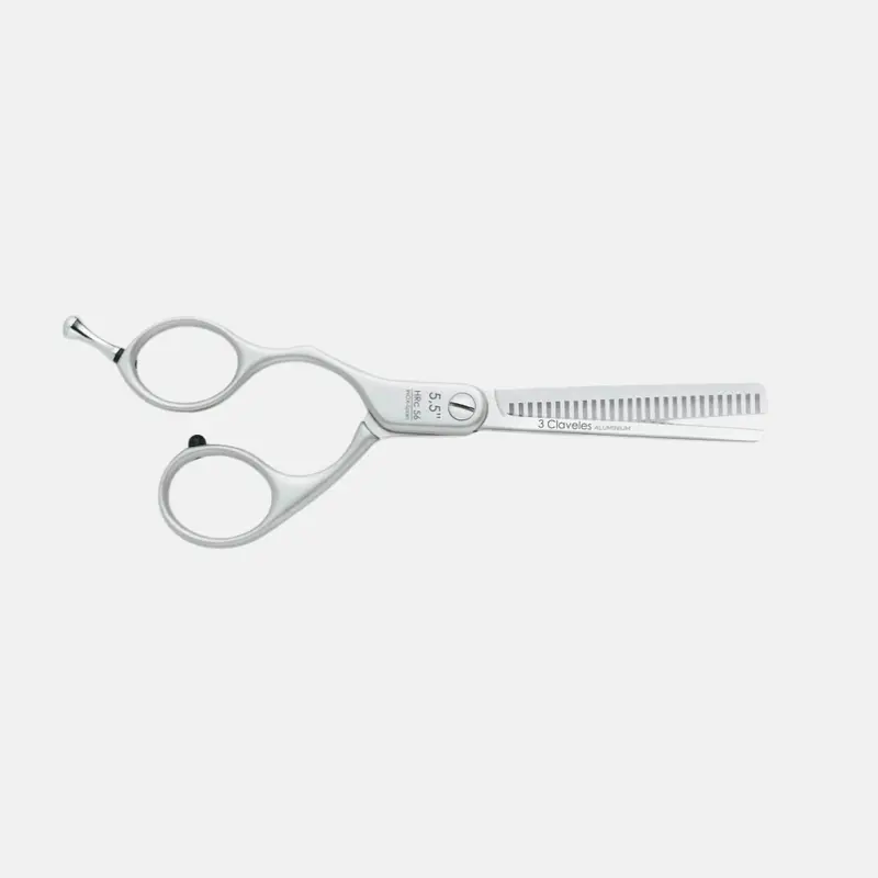 Tijera de Peluqueria Profesional Duraluminio Left ES-28 5.5" - 3 Claveles